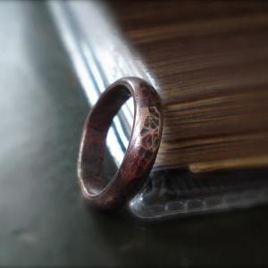 Copper Ring-copper Hammered Finish Copper Ring