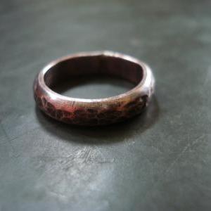 Copper Ring-copper Hammered Finish Copper Ring