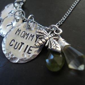 Personalized Mom Necklace, Grandma Necklace With..