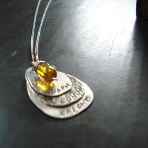 Stamped Necklace-sterling Silver Jewelry..