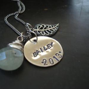 Graduation Necklace, Sterling Silver Handmade..