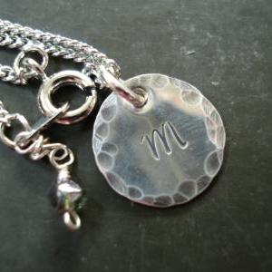 Initial Charm Necklace Made Of Sterling Silver,..