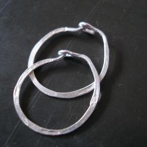 Sterling Silver Handmade Hoop Earrings