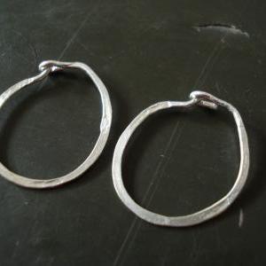 Sterling Silver Handmade Hoop Earrings
