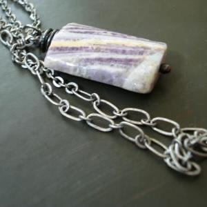 Purple Jasper Wire Wrapped Necklace, Jasper..