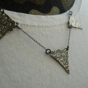 Triangle Necklace, Geometric Necklace, Modern..