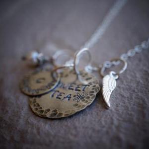 Hand Stamped Jewelry, Sterling Silver Handmade..