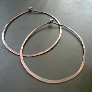 Hoop Earrings, Copper Hoop Earrings, Copper Hoops,..