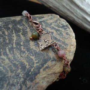 Initial Bracelet- Personalized Bracelet- Copper..