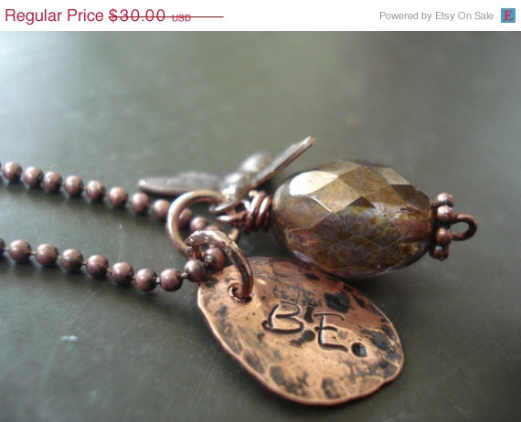 Bee Necklace, Honey Bee Necklace, Bumble Bee Necklace, Copper Necklace, Copper Jewelry