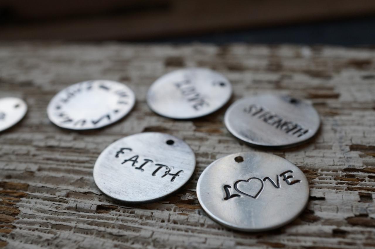 Inspirational Charms, Add On Charms For Necklace, Hand Stamped Charms, Handcrafted Charms, Sterling Silver Handmade